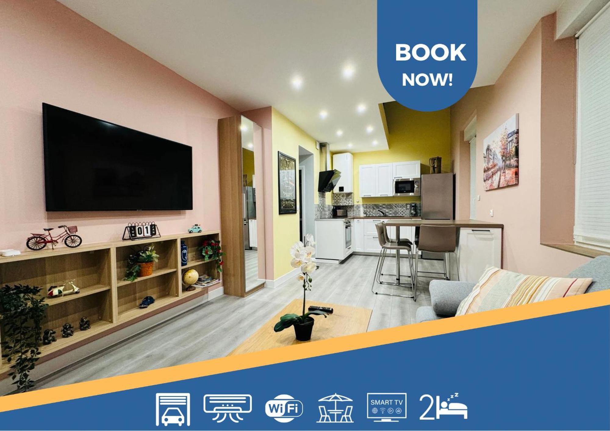 70M2 Climatise - Parking Prive - Lycee Roosevelt - Reims Arena Apartment ภายนอก รูปภาพ